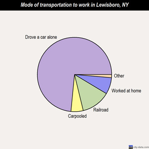 Lewisboro mode of transportation to work chart