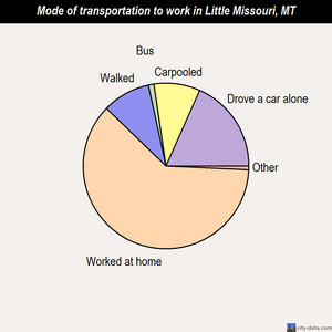 Little Missouri mode of transportation to work chart