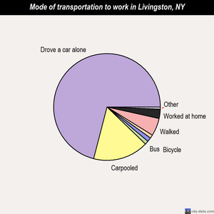 Livingston mode of transportation to work chart