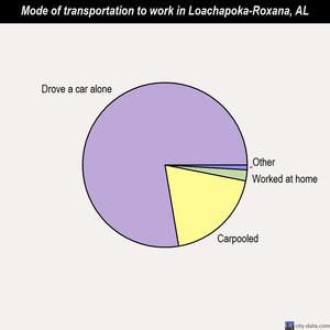 Loachapoka-Roxana mode of transportation to work chart