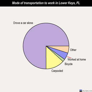 Lower Keys mode of transportation to work chart