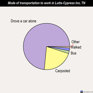 Lutts-Cypress Inn mode of transportation to work chart
