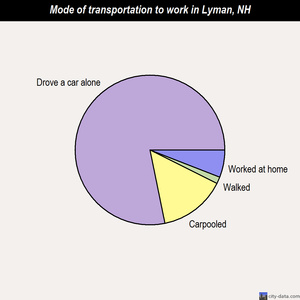 Lyman mode of transportation to work chart