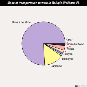 McAlpin-Wellborn mode of transportation to work chart