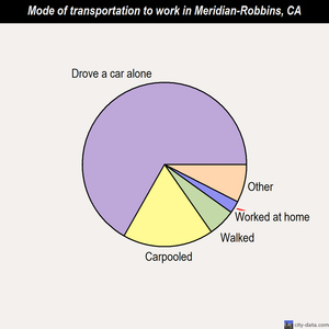Meridian-Robbins mode of transportation to work chart