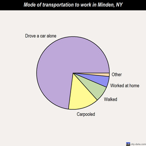 Minden mode of transportation to work chart