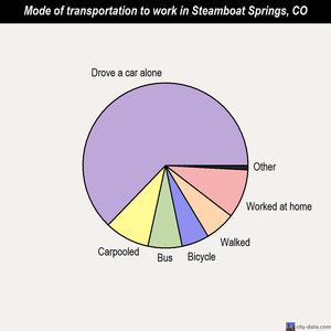 Steamboat Springs mode of transportation to work chart