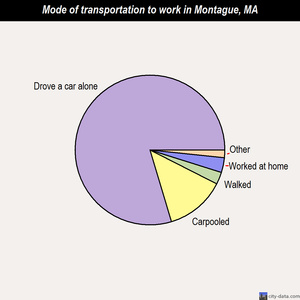 Montague mode of transportation to work chart
