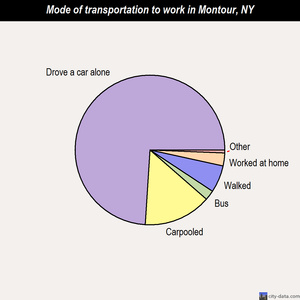 Montour mode of transportation to work chart