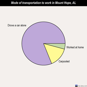 Mount Hope mode of transportation to work chart