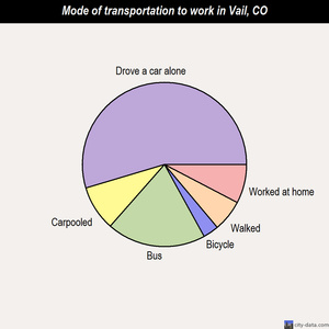 Vail mode of transportation to work chart