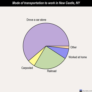 New Castle mode of transportation to work chart