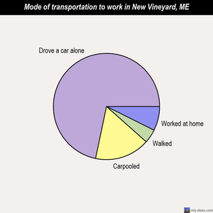 New Vineyard mode of transportation to work chart