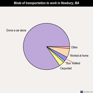 Newbury mode of transportation to work chart