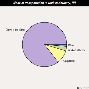 Newbury mode of transportation to work chart
