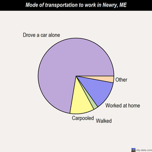 Newry mode of transportation to work chart