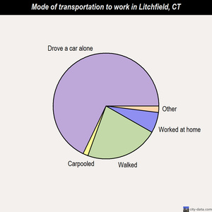 Litchfield mode of transportation to work chart