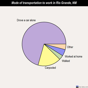 Rio Grande mode of transportation to work chart