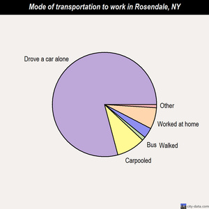 Rosendale mode of transportation to work chart