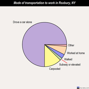 Roxbury mode of transportation to work chart
