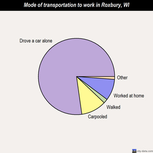 Roxbury mode of transportation to work chart