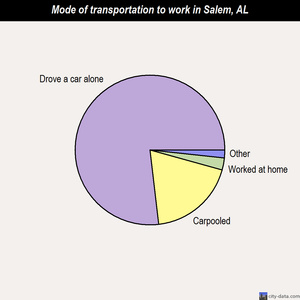 Salem mode of transportation to work chart