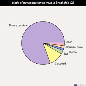 Brookside mode of transportation to work chart