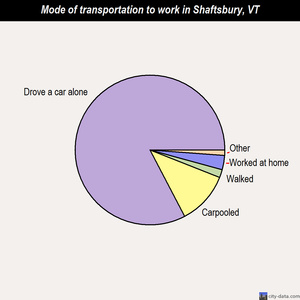 Shaftsbury mode of transportation to work chart