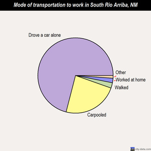 South Rio Arriba mode of transportation to work chart