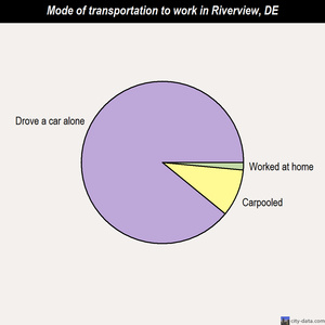 Riverview mode of transportation to work chart