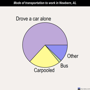 Newbern mode of transportation to work chart
