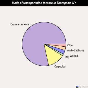 Thompson mode of transportation to work chart
