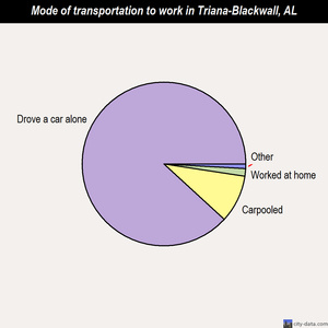 Triana-Blackwall mode of transportation to work chart