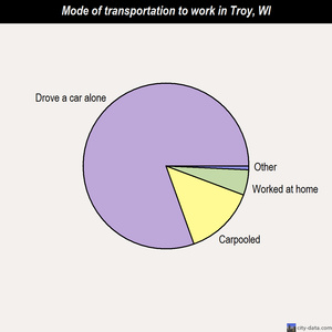 Troy mode of transportation to work chart
