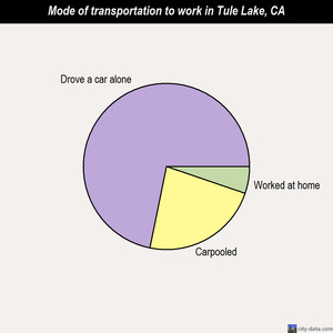 Tule Lake mode of transportation to work chart