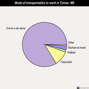 Turner mode of transportation to work chart