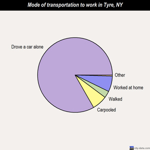 Tyre mode of transportation to work chart
