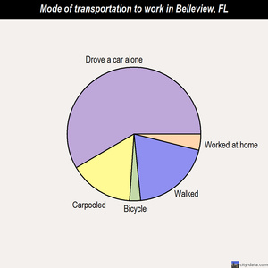 Belleview mode of transportation to work chart
