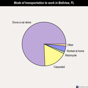 Bellview mode of transportation to work chart