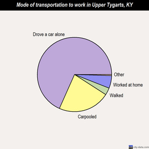 Upper Tygarts mode of transportation to work chart