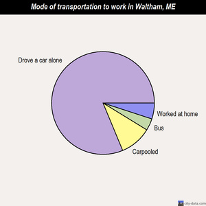 Waltham mode of transportation to work chart