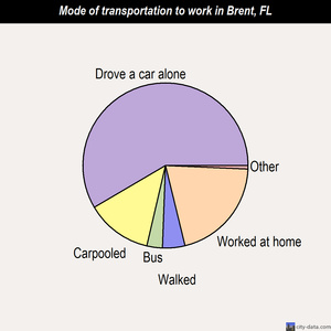 Brent mode of transportation to work chart