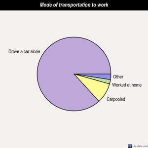 Websters Chapel-Alexandria Valley mode of transportation to work chart