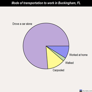 Buckingham mode of transportation to work chart