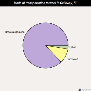 Callaway mode of transportation to work chart