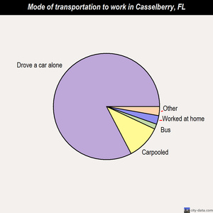 Casselberry mode of transportation to work chart