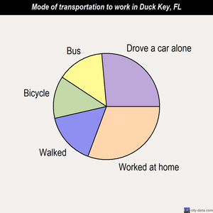 Duck Key mode of transportation to work chart
