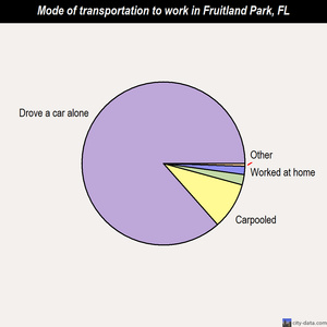 Fruitland Park mode of transportation to work chart