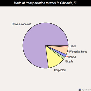 Gibsonia mode of transportation to work chart