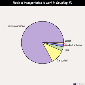 Goulding mode of transportation to work chart